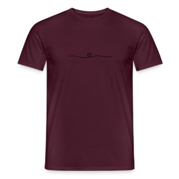 Einfach und süß Herz | Liebe - Männer T-Shirt - Ziegelrot - Vorne - AI Model Male 178 light (178cm)