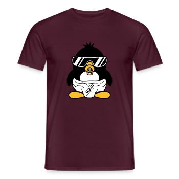 penguin baby child pacifier diaper sunglasses lu - Men's T-Shirt - brick red - Front - AI Model Male 178 light (178cm)