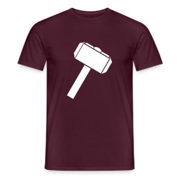 Marteau 01 - T-shirt homme - rouge brique - Devant - AI Model Male 178 light (178cm)