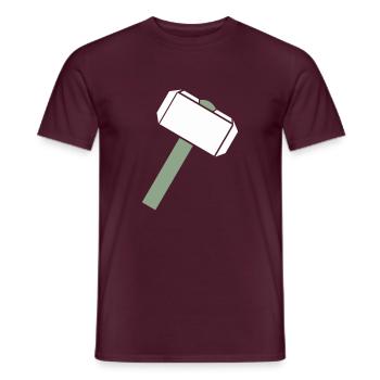 Marteau 02 - T-shirt homme - rouge brique - Devant - AI Model Male 178 light (178cm)