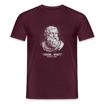 Une blague de Socrate pour les fans de philosophie - T-shirt homme - rouge brique - Devant - AI Model Male 178 light (178cm)