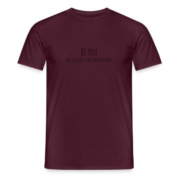 Soyez vous-même | L’amour de soi - T-shirt homme - rouge brique - Devant - AI Model Male 178 light (178cm)