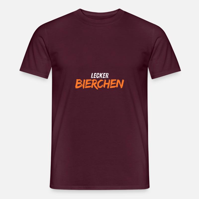 Lecker Bierchen - Männer T-Shirt - Ziegelrot