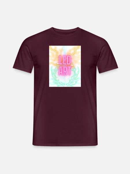 LED ART - Männer T-Shirt - Ziegelrot