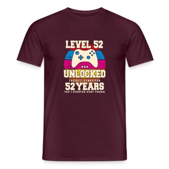 Original 1972 52 Years Level 52 Unlock - Men's T-Shirt - brick red - Front - AI Model Male 178 light (178cm)