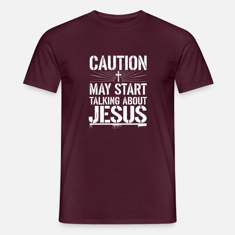 Ein starkes Glaubensstatement - Männer T-Shirt - Ziegelrot