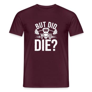 Pour les mordus de fitness qui ont le sens de l’amusement - T-shirt homme - rouge brique - Devant - AI Model Male 178 light (178cm)