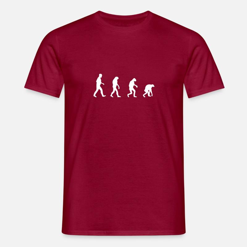 evolution backwards - Men's T-Shirt - brick red
