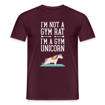 I'm Not A Gym Rat - I'm A Gym Unicorn - Männer T-Shirt - Ziegelrot - Vorne - AI Model Male 178 light (178cm)