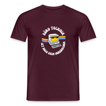 BÜRO TECHNIK - Männer T-Shirt - Ziegelrot - Vorne - AI Model Male 178 light (178cm)