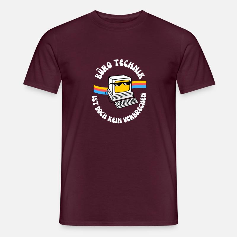BÜRO TECHNIK - Männer T-Shirt - Ziegelrot