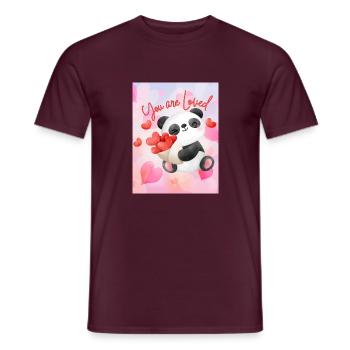 Self Love - Men's T-Shirt - brick red - Front - AI Model Male 178 light (178cm)