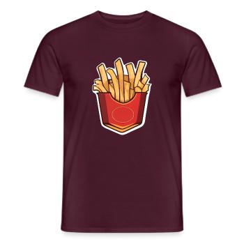 POMMES - Männer T-Shirt - Ziegelrot - Vorne - AI Model Male 178 light (178cm)