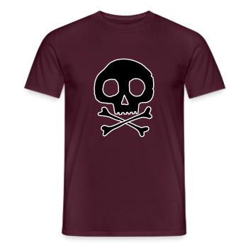 Schädel und Knochen - Männer T-Shirt - Ziegelrot - Vorne - AI Model Male 178 light (178cm)