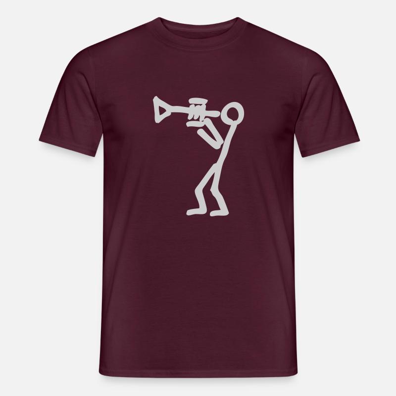 Trompeter - Männer T-Shirt - Ziegelrot