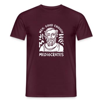 Entspannt durch Philosophie - Männer T-Shirt - Ziegelrot - Vorne - AI Model Male 178 light (178cm)