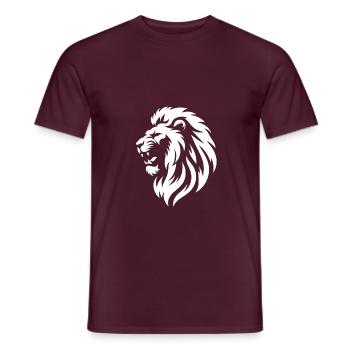 Silhouette Tête De Lion - T-shirt homme - rouge brique - Devant - AI Model Male 178 light (178cm)