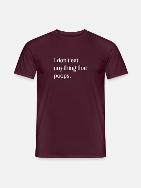 Ich esse nichts, was - Männer T-Shirt - Ziegelrot