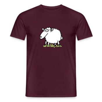Schaf - Männer T-Shirt - Ziegelrot - Vorne - AI Model Male 178 light (178cm)