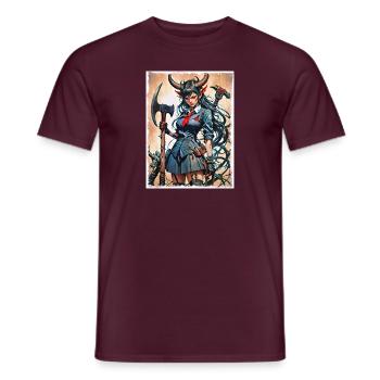 Voici les ennuis - T-shirt homme - rouge brique - Devant - AI Model Male 178 light (178cm)