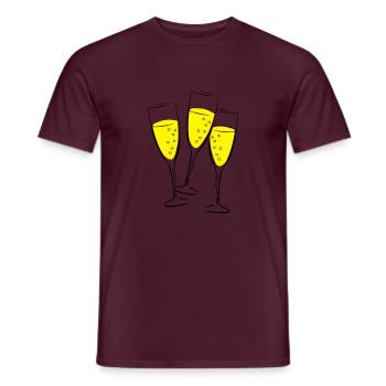 sekt glaeser illustration - Männer T-Shirt - Ziegelrot - Vorne - AI Model Male 178 light (178cm)