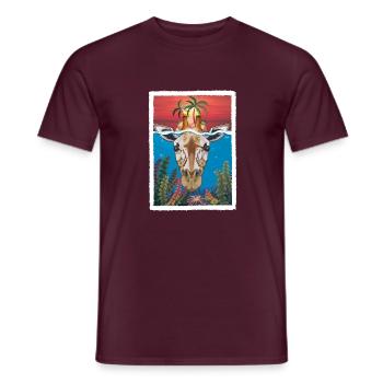 Giraffe unter Wasser 2 - Männer T-Shirt - Ziegelrot - Vorne - AI Model Male 178 light (178cm)