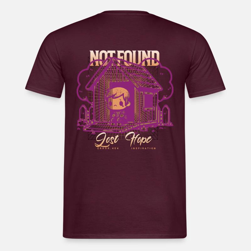 Error 404_ Motivation Not Found - Men’s T-shirt - brick red