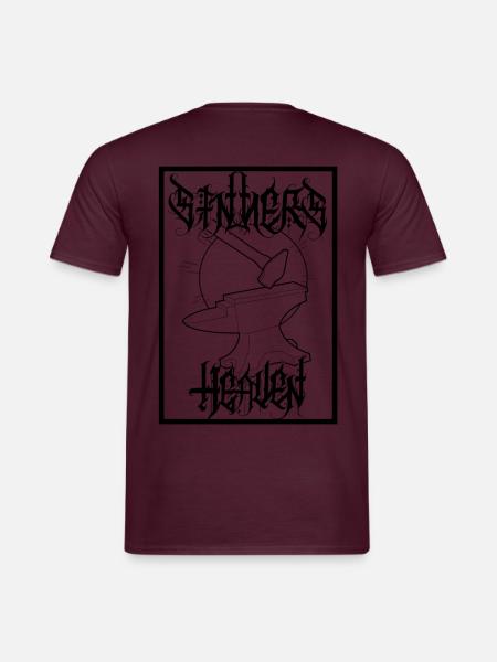 Ambolt sort - Mænd T-shirt - teglrød