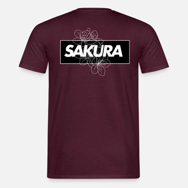 SAKURA Kirschblüte - Männer T-Shirt - Ziegelrot