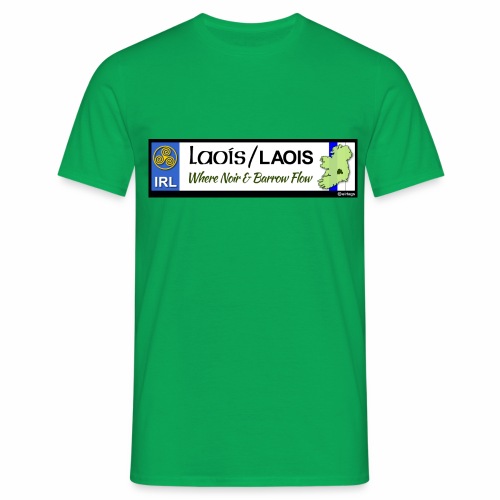 LAOIS, IRELAND: licence plate tag style decal eu - Men's T-Shirt