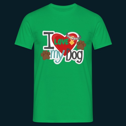 I Love my Dog - Männer T-Shirt