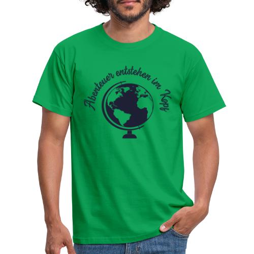 Abenteuer entstehen im Kopf - dunkles Logo - Männer T-Shirt