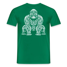 Modèle Gorille Tribal - Design Ethnique Sauvage personnalisé sur T-shirt homme
