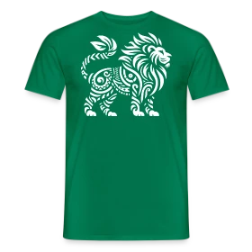 Maquette de T-shirt homme « T-shirt Lion Tribal : Force et Élégance Sauvage » à imprimer et personnaliser