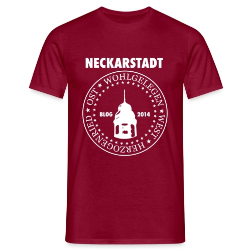 Neckarstadt – Blog seit 2014 (Logo hell) - Männer T-Shirt