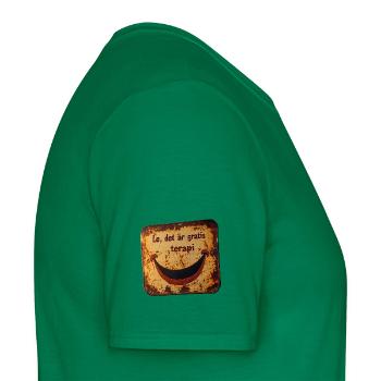 Smile it's free therapy - Charmantes Blechschild - Männer T-Shirt - Kelly Green - Rechts - AI Model Male 178 dark (178cm)
