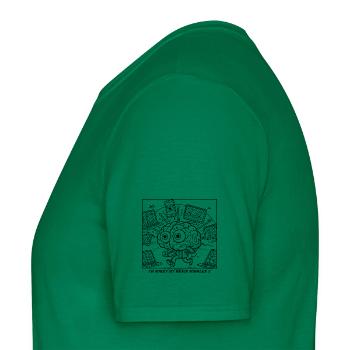Busy Brains - Men's T-Shirt - kelly green - Left - AI Model Male 178 dark (178cm)