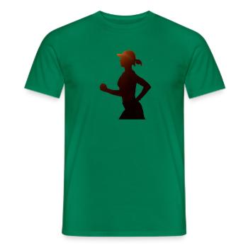 runninggirl c - T-shirt homme - vert - Devant - AI Model Male 178 dark (178cm)