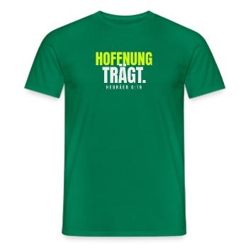 Hoffnung trägt – Hebräer 6,19 - Männer T-Shirt - Kelly Green - Vorne - AI Model Male 178 dark (178cm)