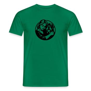 Rottweiler Mom - conception vectorielle dogmom - T-shirt homme - vert - Devant - AI Model Male 178 dark (178cm)