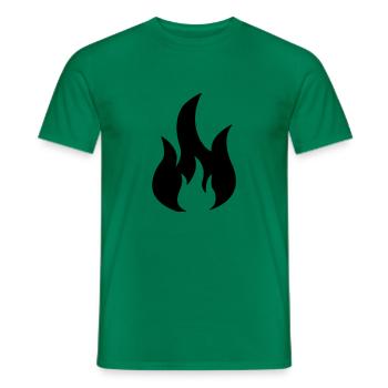 fire - Männer T-Shirt - Kelly Green - Vorne - AI Model Male 178 dark (178cm)