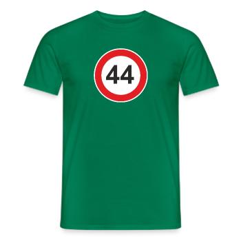 44 Limite de vitesse pour quarante-quatre anniversaires - T-shirt homme - vert - Devant - AI Model Male 178 dark (178cm)
