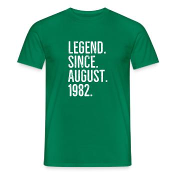 Legend Since August 1982 - Men's T-Shirt - kelly green - Front - AI Model Male 178 dark (178cm)