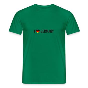 I Love Germany - Men's T-Shirt - kelly green - Front - AI Model Male 178 dark (178cm)