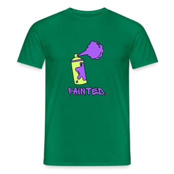 Peint - Vert/Violet - T-shirt homme - vert - Devant - AI Model Male 178 dark (178cm)