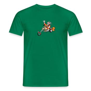 Motorcycle, Wiltsch, Frech, Switzerland, Camping - Men's T-Shirt - kelly green - Front - AI Model Male 178 dark (178cm)