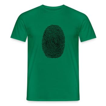finger abdruck - Männer T-Shirt - Kelly Green - Vorne - AI Model Male 178 dark (178cm)