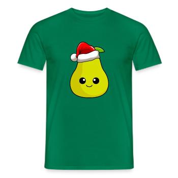 Birne Weihnachten Comic Xmas - Männer T-Shirt - Kelly Green - Vorne - AI Model Male 178 dark (178cm)