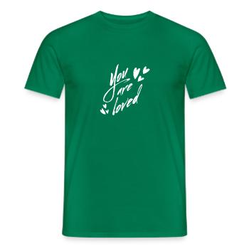You are loved - Männer T-Shirt - Kelly Green - Vorne - AI Model Male 178 dark (178cm)
