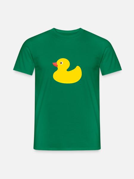 Quietscheente, canard, bain, oiseau de l'eau, jaune - T-shirt homme - vert